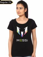Messi 10 Girls Black T-Shirt