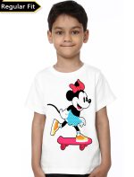 Mickey On The Skateboard White T-Shirt