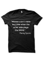 Harvey Specter Suits Black T-Shirt