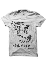 You Are Not Alone White Tee