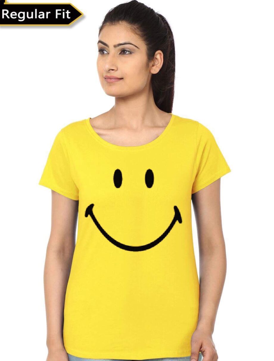 Smiley Yellow Girl's T-Shirt