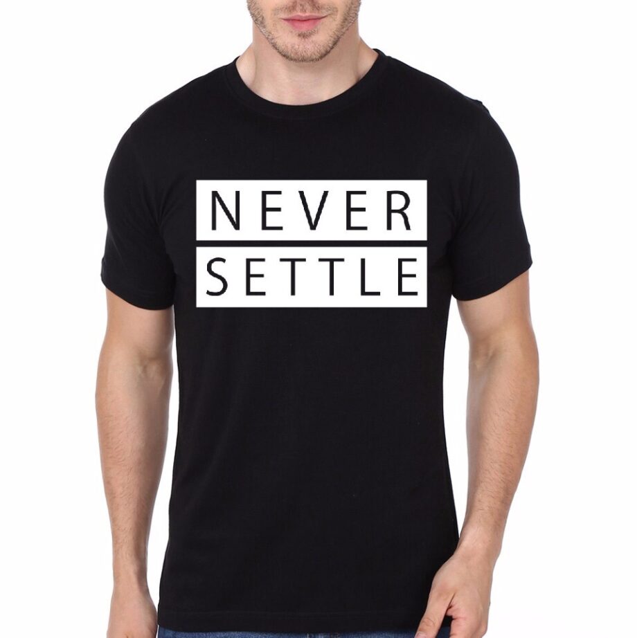 Never Settle Black T-Shirt