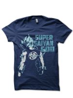 God Goku Navy Blue T-Shirt