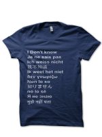 I Don't Know Navy Blue Tee