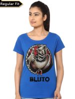 Popeye Bluto Blue Girl's T-Shirt