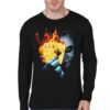 Joker's Burning Aces Black Full Sleeve T-Shirt