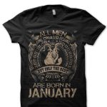 Legends Are Born In January Black T-Shirt
