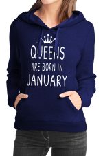 Queens Are Born In January Girls Hoodie