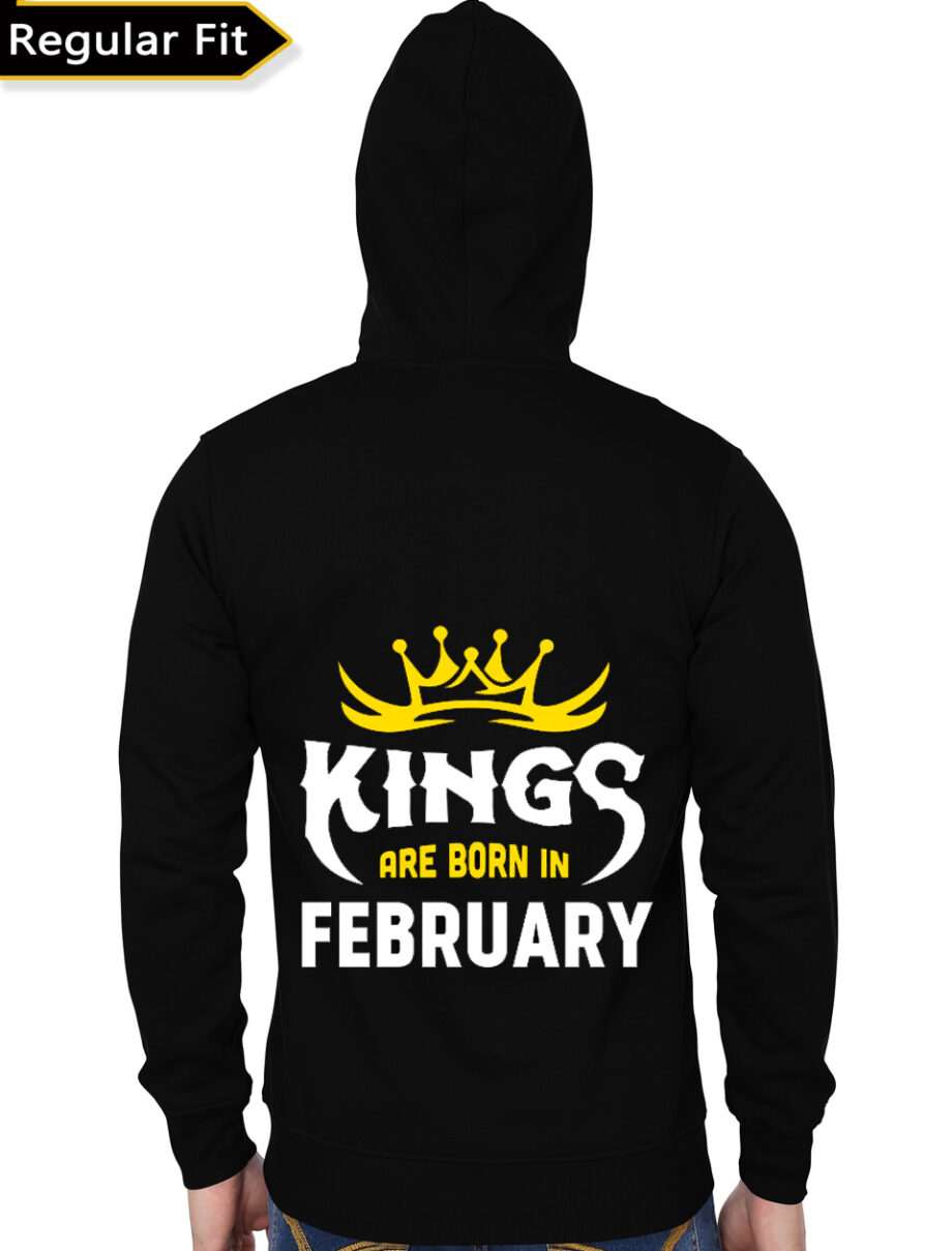 Kings Are Born In February Blue Hoodie