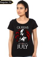 Queens Are Born In July Daenerys Targaryen Girl's Black T-Shirt