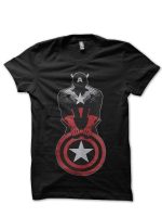 Captain America Black T-Shirt