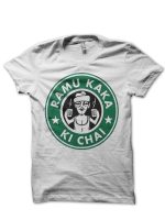Ramu Kaka Ki Chai Starbucks White T-Shirt