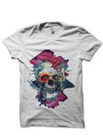 Floral Skull Printed T-Shirt