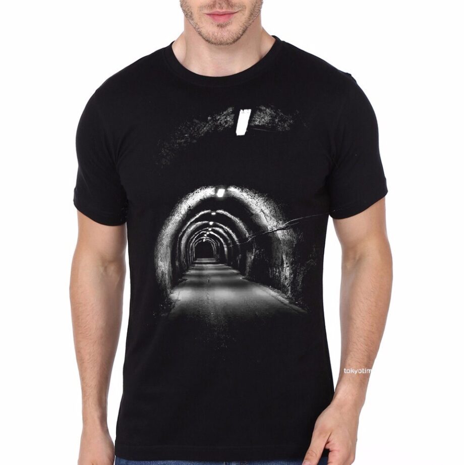 Haunted Tunnel Black T-Shirt