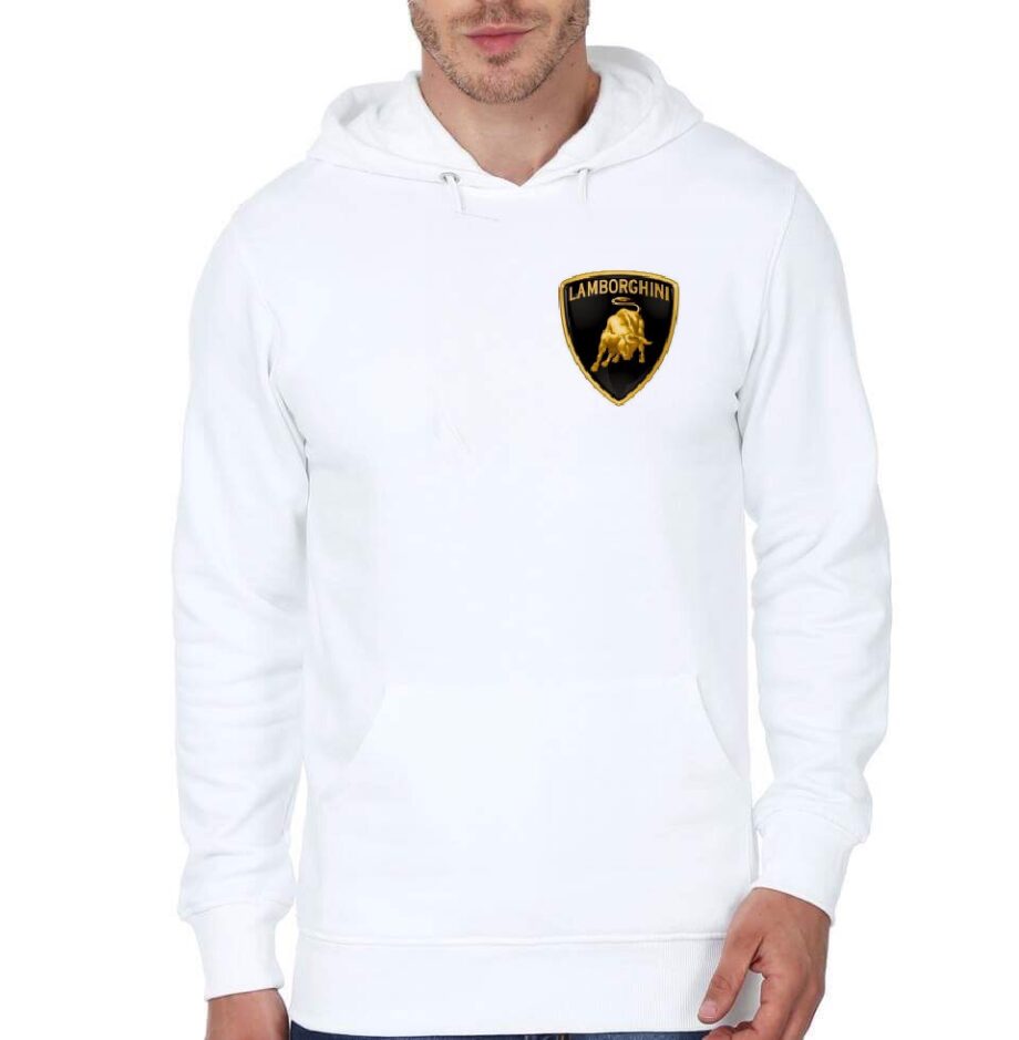 Lamborghini White Hoodie