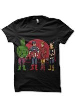 The Avengers Mashup Black T-Shirt