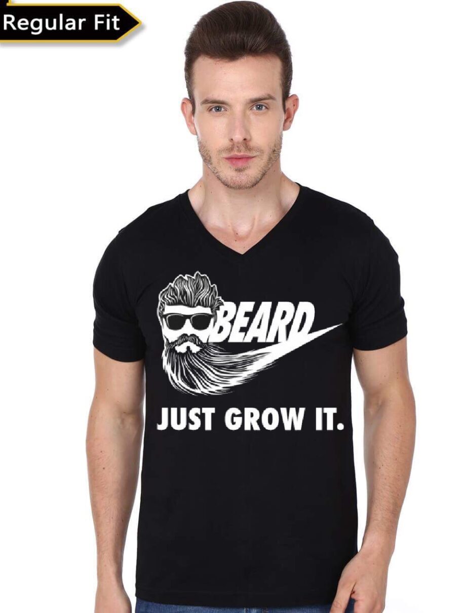 Beard Just Grow It V-Neck T-Shirt