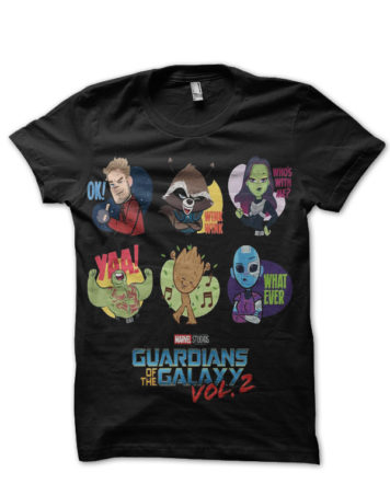 Guardians Of The Galaxy Black T-Shirt