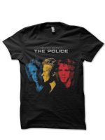 The Many Faces Of The Police Black T-Shirt