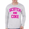 Scotch And Coke Grey Full Sleeve T-Shirt