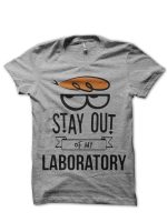 Stay Out Of My Laboratory Dexter Grey T-Shirt