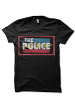 The POLICE Striped Logo Black T-Shirt