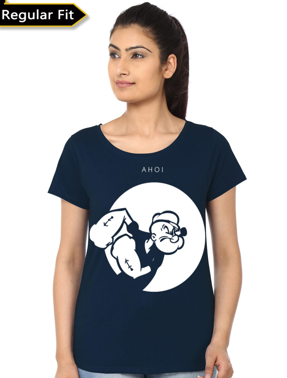 Popeye Girls Navy Blue T-Shirt