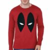 Deadpool Eyes Red Full Sleeves T-Shirt