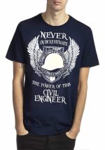 Never Under Estimate The Power Of This Civil Engineer Navy Blue T-Shirt