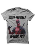 Aao Kabhi Haveli Pe Deadpool T-Shirt
