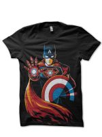 Captain America Black T-Shirt