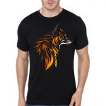 Tribal Fox Black T-Shirt