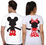 Mickey and Minnie Disney Soul Mate Holding Hands Couple White T-Shirt