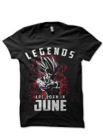 Super Saiyan- Legends Are Born In June Black T-Shirt