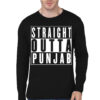 Straight Outta Punjab Black Full Sleeve T-Shirt