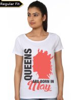 Queens Are Born In May Girls T-Shirt