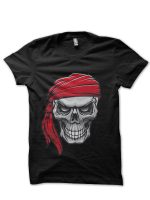 Danger Pirate Skull In Bandane T-Shirt