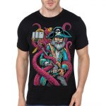 Selfie Pirate Black T-Shirt