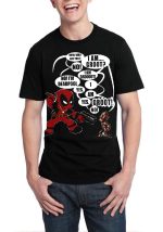Deadpool And Groot Black T-Shirt
