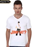 Are You Jimmy Ray White V-Neck T-Shirt