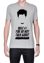 Rule Number 1 We Do Not Talk About Fight Club Grey T-Shirt