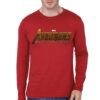 Avengers The Infinity War Red Full Sleeve T-Shirt