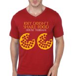 House Tribbiani - Joey Doesn't Share Food Red V-Neck T-Shirt