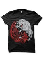 The Dragon And The Wolf Black T-Shirt