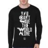 You Can't Save The World Alone Justice League Black Full Sleeve T-Shirt