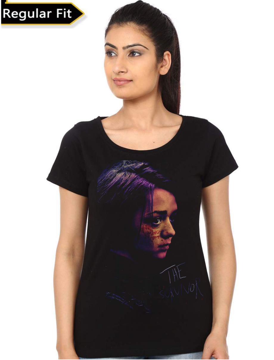 Arya Stark Girl's Black T-Shirt