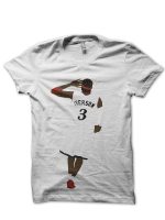 Allen Iverson Hand To Ear White T-Shirt