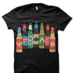 Justice League Drink Together Black T-Shirt