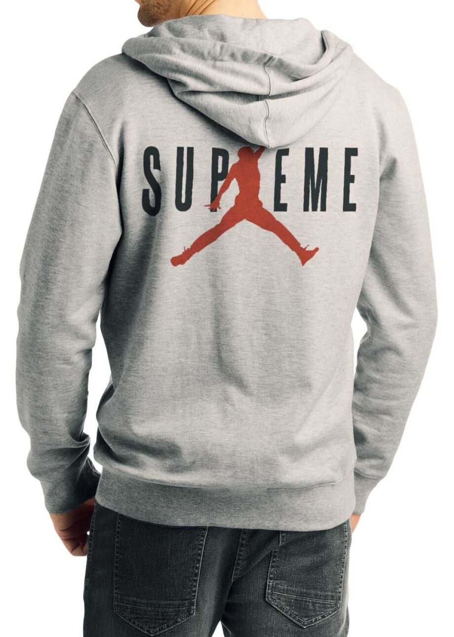 Supreme Jordan Air Grey Hoodie