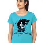 Arya Stark Valar Morghulis Girl's Light Blue T-Shirt